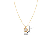 Cushion Halo Diamond Pendant Necklace – Classic Look in Gold, Rose Gold & Silver | JewelVerra