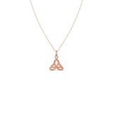 Trinity Knot Diamond Pendant Necklace – Yellow, Rose & White Gold Celtic Design | Trending Jewellery for Women – JewelVerra