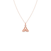 Trinity Knot Diamond Pendant Necklace – Yellow, Rose & White Gold Celtic Design | Trending Jewellery for Women – JewelVerra