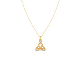 Trinity Knot Diamond Pendant Necklace – Yellow, Rose & White Gold Celtic Design | Trending Jewellery for Women – JewelVerra
