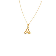 Trinity Knot Diamond Pendant Necklace – Yellow, Rose & White Gold Celtic Design | Trending Jewellery for Women – JewelVerra