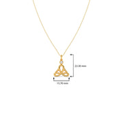 Trinity Knot Diamond Pendant Necklace – Yellow, Rose & White Gold Celtic Design | Trending Jewellery for Women – JewelVerra