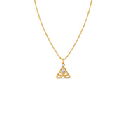 Trinity Diamond Pendant Necklace – Unique Gold Teardrop Design for Women | JewelVerra
