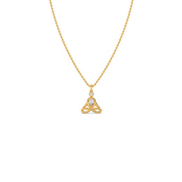 Trinity Diamond Pendant Necklace – Unique Gold Teardrop Design for Women | JewelVerra