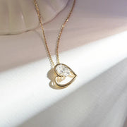Open Heart Diamond Necklace – Gold Chain Pendant for Her | JewelVerra