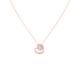 Open Heart Diamond Necklace – Gold Chain Pendant for Her | JewelVerra