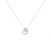 Open Heart Diamond Necklace – Gold Chain Pendant for Her | JewelVerra