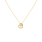 Open Heart Diamond Necklace – Gold Chain Pendant for Her | JewelVerra