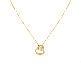 Open Heart Diamond Necklace – Gold Chain Pendant for Her | JewelVerra