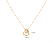 Open Heart Diamond Necklace – Gold Chain Pendant for Her | JewelVerra