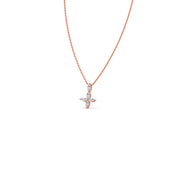 Marquise Diamond Flower Necklace for Women – Yellow, Rose & Silver Gold Pendant | JewelVerra