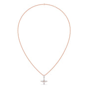 Marquise Diamond Flower Necklace for Women – Yellow, Rose & Silver Gold Pendant | JewelVerra