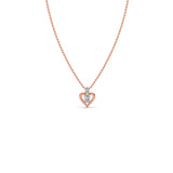 Heart Diamond Pendant Necklace – Yellow, Rose & White Gold Love Charm for Women | JewelVerra