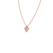 Heart Diamond Pendant Necklace – Yellow, Rose & White Gold Love Charm for Women | JewelVerra