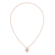 Heart Diamond Pendant Necklace – Yellow, Rose & White Gold Love Charm for Women | JewelVerra