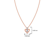 Heart Diamond Pendant Necklace – Yellow, Rose & White Gold Love Charm for Women | JewelVerra