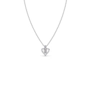 Heart Diamond Pendant Necklace – Yellow, Rose & White Gold Love Charm for Women | JewelVerra