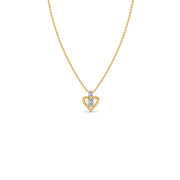 Heart Diamond Pendant Necklace – Yellow, Rose & White Gold Love Charm for Women | JewelVerra