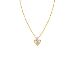 Heart Diamond Pendant Necklace – Yellow, Rose & White Gold Love Charm for Women | JewelVerra