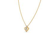 Heart Diamond Pendant Necklace – Yellow, Rose & White Gold Love Charm for Women | JewelVerra
