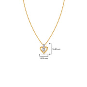 Heart Diamond Pendant Necklace – Yellow, Rose & White Gold Love Charm for Women | JewelVerra