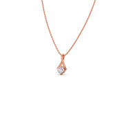 Round Diamond Pendant Necklace for Women – Classic Solitaire in Yellow, Rose & White Gold | JewelVerra
