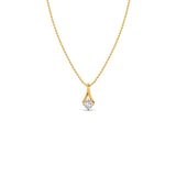 Round Diamond Pendant Necklace for Women – Classic Solitaire in Yellow, Rose & White Gold | JewelVerra