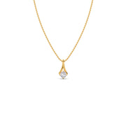 Round Diamond Pendant Necklace for Women – Classic Solitaire in Yellow, Rose & White Gold | JewelVerra