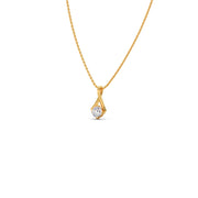Round Diamond Pendant Necklace for Women – Classic Solitaire in Yellow, Rose & White Gold | JewelVerra