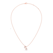 Double Round Diamond Drop Pendant Necklace in Yellow Gold – Modern Sparkle | JewelVerra