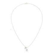 Double Round Diamond Drop Pendant Necklace in Yellow Gold – Modern Sparkle | JewelVerra