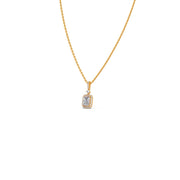 Elegant Radiant Halo Diamond Pendant Necklace – Available in Yellow Gold, Rose Gold & White Gold | JewelVerra