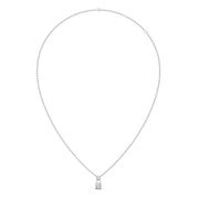 Two Stone Solitaire Pendant Necklace – Dainty Diamond Charm in Yellow White Silver Gold | JewelVerra