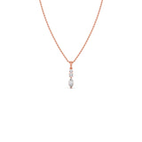 Marquise & Round Diamond Pendant Necklace in Yellow Gold | Elegant Drop Design – JewelVerra