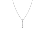 Marquise & Round Diamond Pendant Necklace in Yellow Gold | Elegant Drop Design – JewelVerra