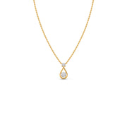 Minimal Teardrop Diamond Necklace in Gold – Elegant Drop Pendant | JewelVerra