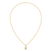 Minimal Teardrop Diamond Necklace in Gold – Elegant Drop Pendant | JewelVerra