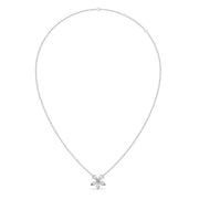 Floral Diamond Pendant Necklace in Yellow Gold – Elegant Petal Design | JewelVerra