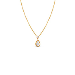 Teardrop Diamond Pendant Necklace – Elegant Gold Drop Necklace with Sparkling Centerpiece | JewelVerra