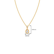 Teardrop Diamond Pendant Necklace – Elegant Gold Drop Necklace with Sparkling Centerpiece | JewelVerra