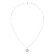 Classic Bloom Diamond Pendant – Elegant White Gold Necklace | JewelVerra