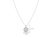 Classic Bloom Diamond Pendant – Elegant White Gold Necklace | JewelVerra