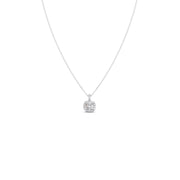 Cushion Halo Diamond Necklace for Women – Round Diamonds in Yellow, Rose & Silver Gold | JewelVerra