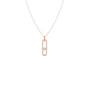Paperclip Diamond Pendant Necklace in Yellow Gold – Contemporary Charm | JewelVerra Fine Jewellery