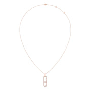 Paperclip Diamond Pendant Necklace in Yellow Gold – Contemporary Charm | JewelVerra Fine Jewellery