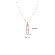 Paperclip Diamond Pendant Necklace in Yellow Gold – Contemporary Charm | JewelVerra Fine Jewellery