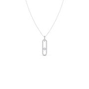 Paperclip Diamond Pendant Necklace in Yellow Gold – Contemporary Charm | JewelVerra Fine Jewellery