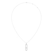 Paperclip Diamond Pendant Necklace in Yellow Gold – Contemporary Charm | JewelVerra Fine Jewellery