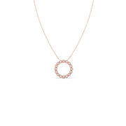 Circle Diamond Pendant Necklace – Yellow Gold Timeless Chain for Women | JewelVerra