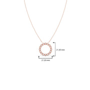 Circle Diamond Pendant Necklace – Yellow Gold Timeless Chain for Women | JewelVerra